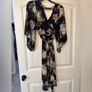 Floral Black Dress